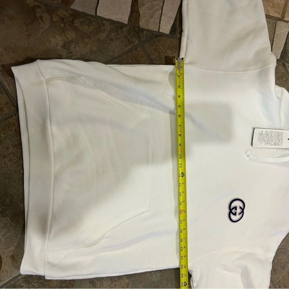 Men's Gucci interlocking G logo, oversized cotton hoodie size small fits large